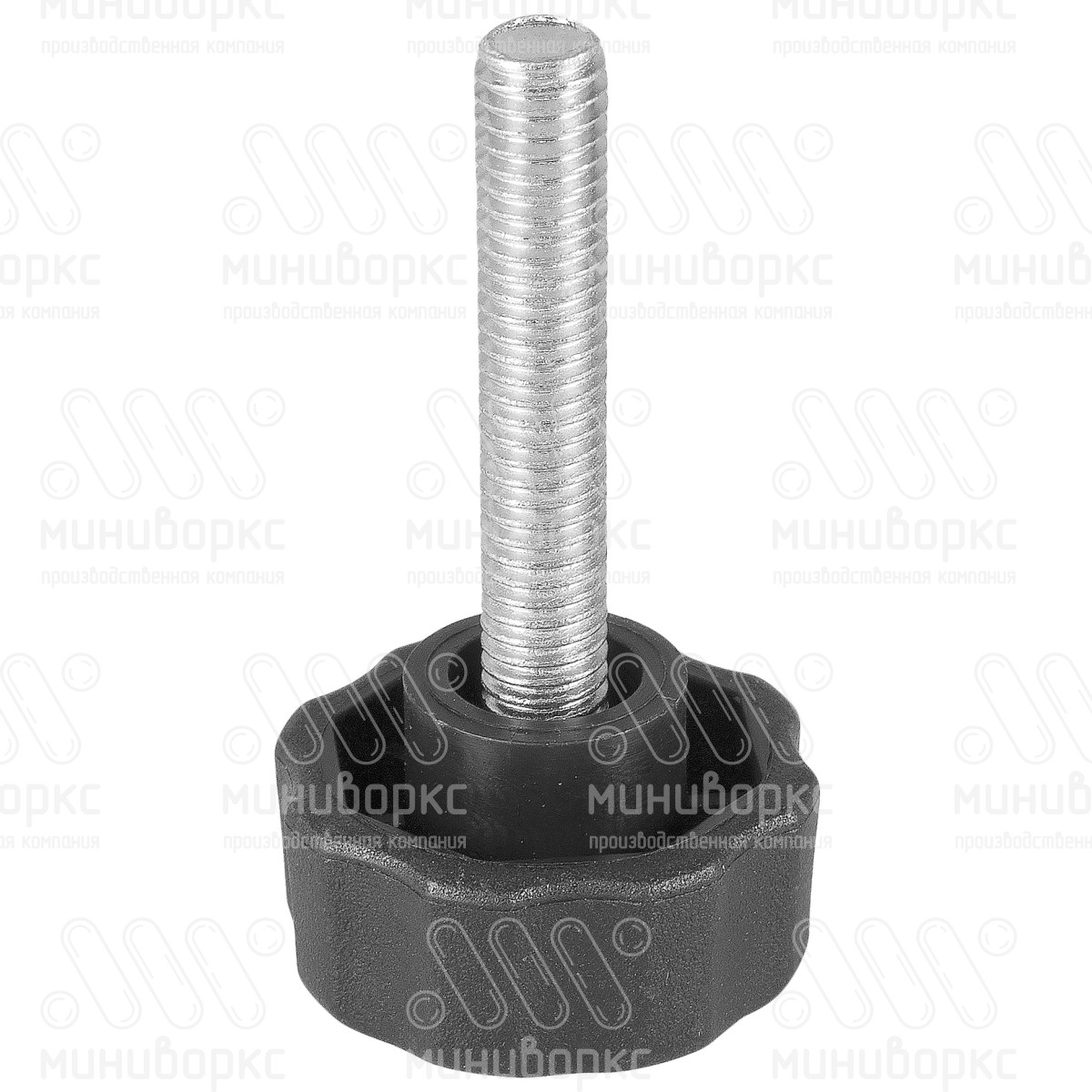 Фиксатор пластиковый с рукояткой m6x60 25 – Ф25М6-60ЧС | картинка 1