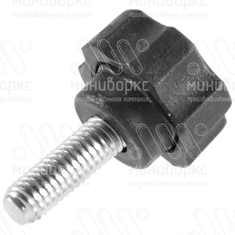 Фиксатор пластиковый с рукояткой m6x17 21 – Ф21М6-20ЧН | картинка 2