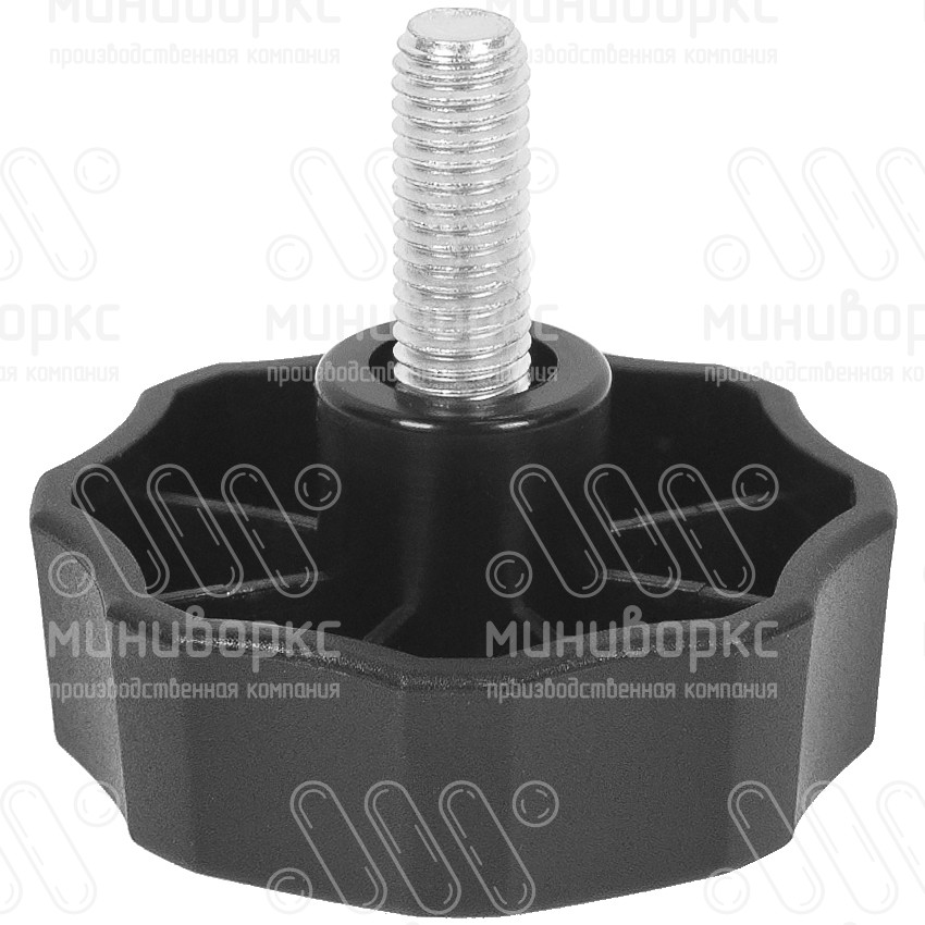 Фиксатор пластиковый с рукояткой m10x15 50 – Ф50М10-15ЧС | картинка 1