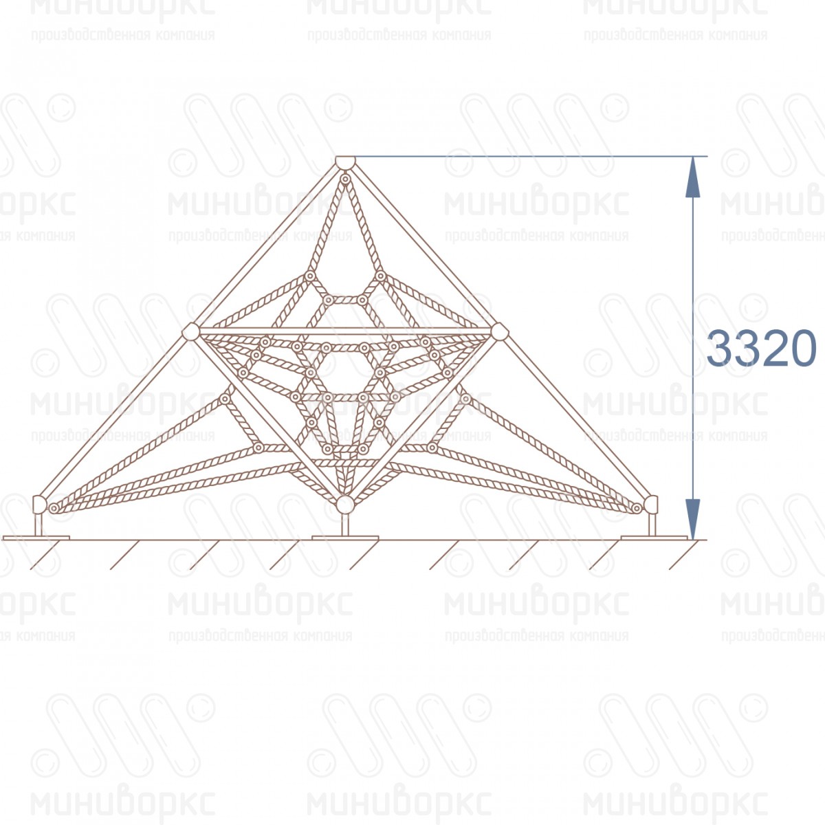 Канатные конструкции Сократ – S-0228-gc-9001/6018/1013 | картинка 4